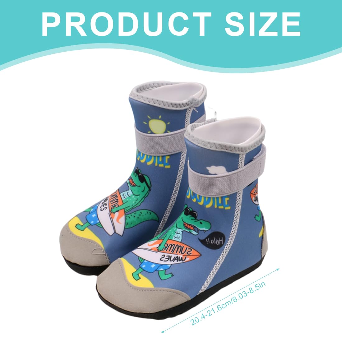 GXGM 1 Paio di Calzini da Spiaggia per Bambini - Calzari Unisex con Suola Antiscivolo, Calzari Beach, Ideali per Attività Acquatiche e di Superficie