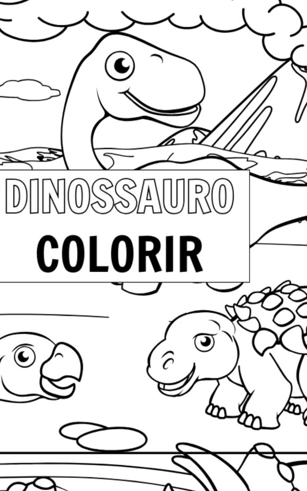 Dinossauro colorir: Livro de colorir infantil