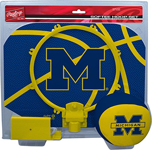 NCAA Michigan Wolverines Kids Slam Dunk Hoop Set, Blue, Small