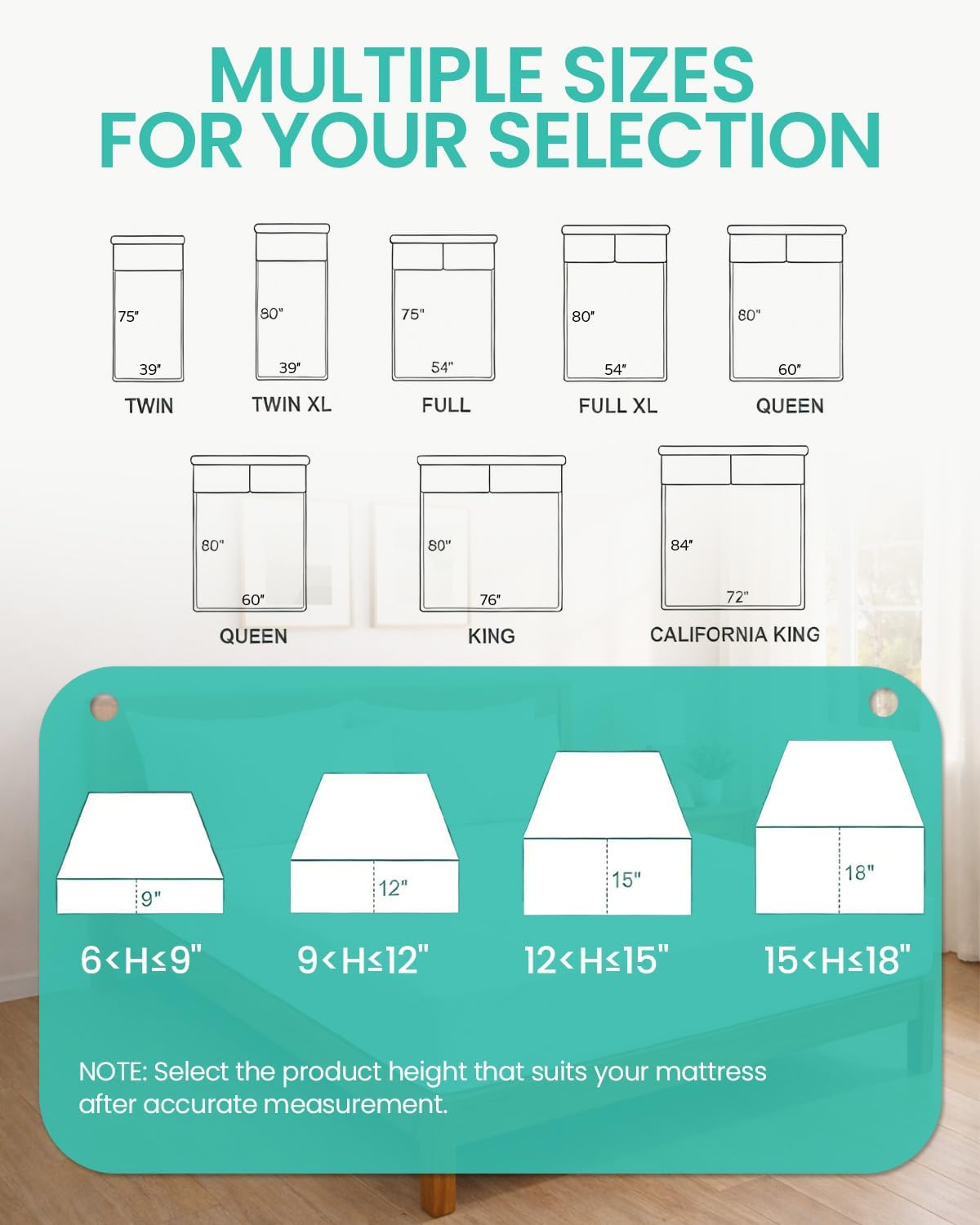 【No Pilling】 Full Mattress Protector Cover 54"x75" Zippered and Waterproof Fits 9-12" Deep, Skin-Friendly Urine-Proof Stain Resistant Breathable Soft