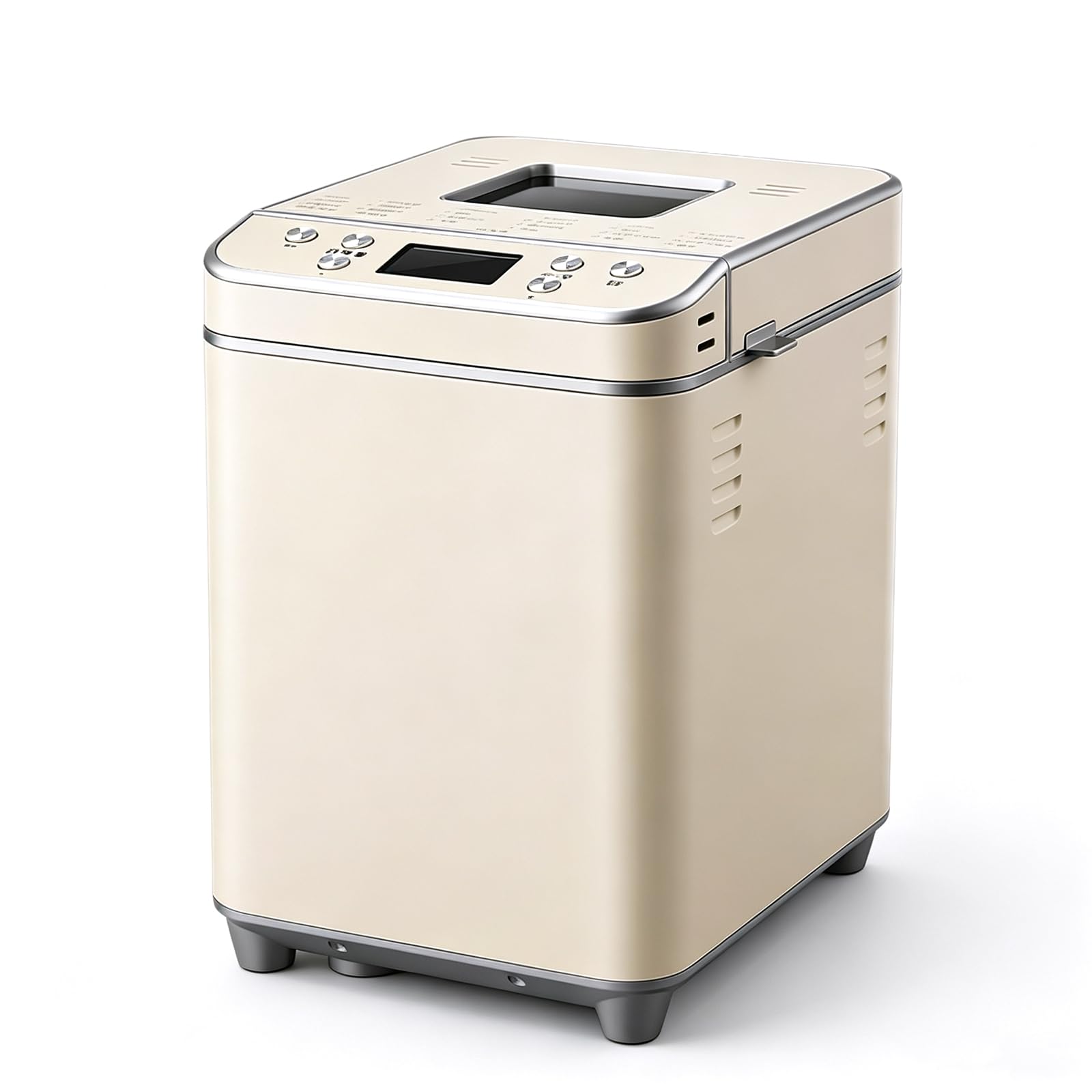 Macchina Per Il Pane Da 2 Libbre, Automatica, In Acciaio Inox, 3 Formati Di Pagnotta, 3 Colori Di Crosta, Avvio Ritardato Fino A 15 Ore, Teglia Antiaderente Rimovibile E Pala Impastatrice, White