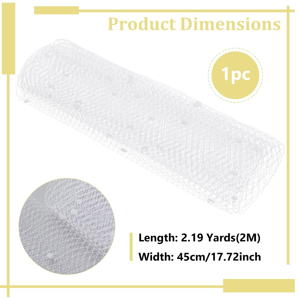 BENECREAT Netzstoff Mit Diamant-Design – Schwarzer Tüll Für Schleier, Hochzeitsdekoration & DIY