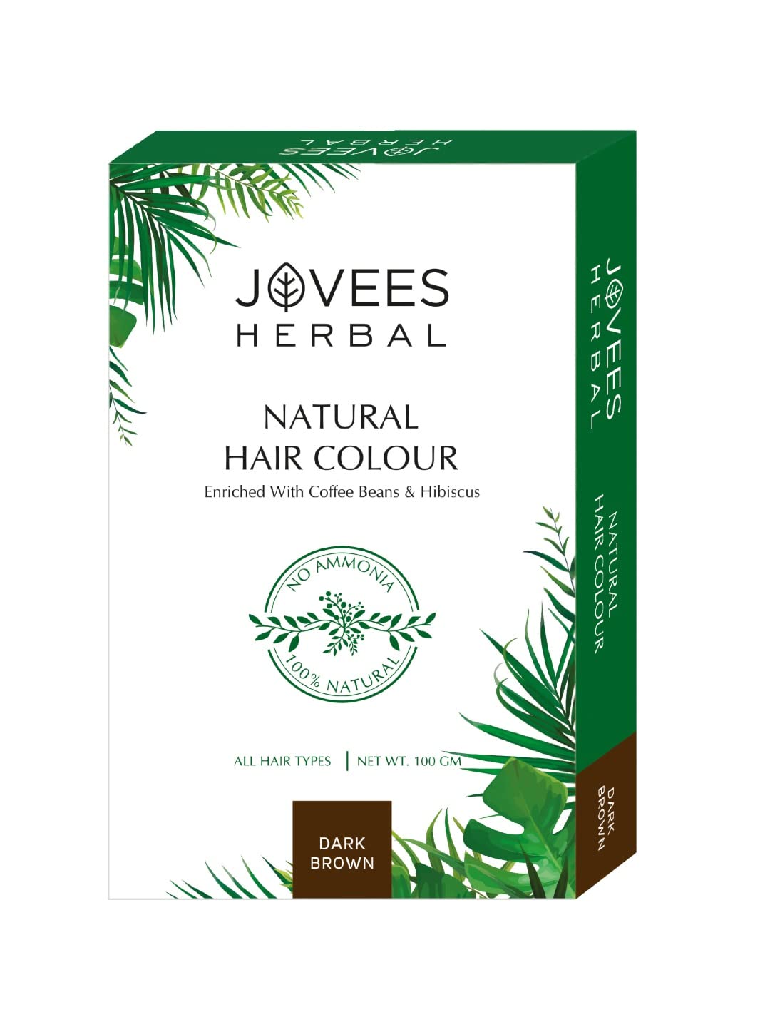 Natural Hair Colour Enriched With Coffee Beans & Hibiscus Dark Brown-100 g