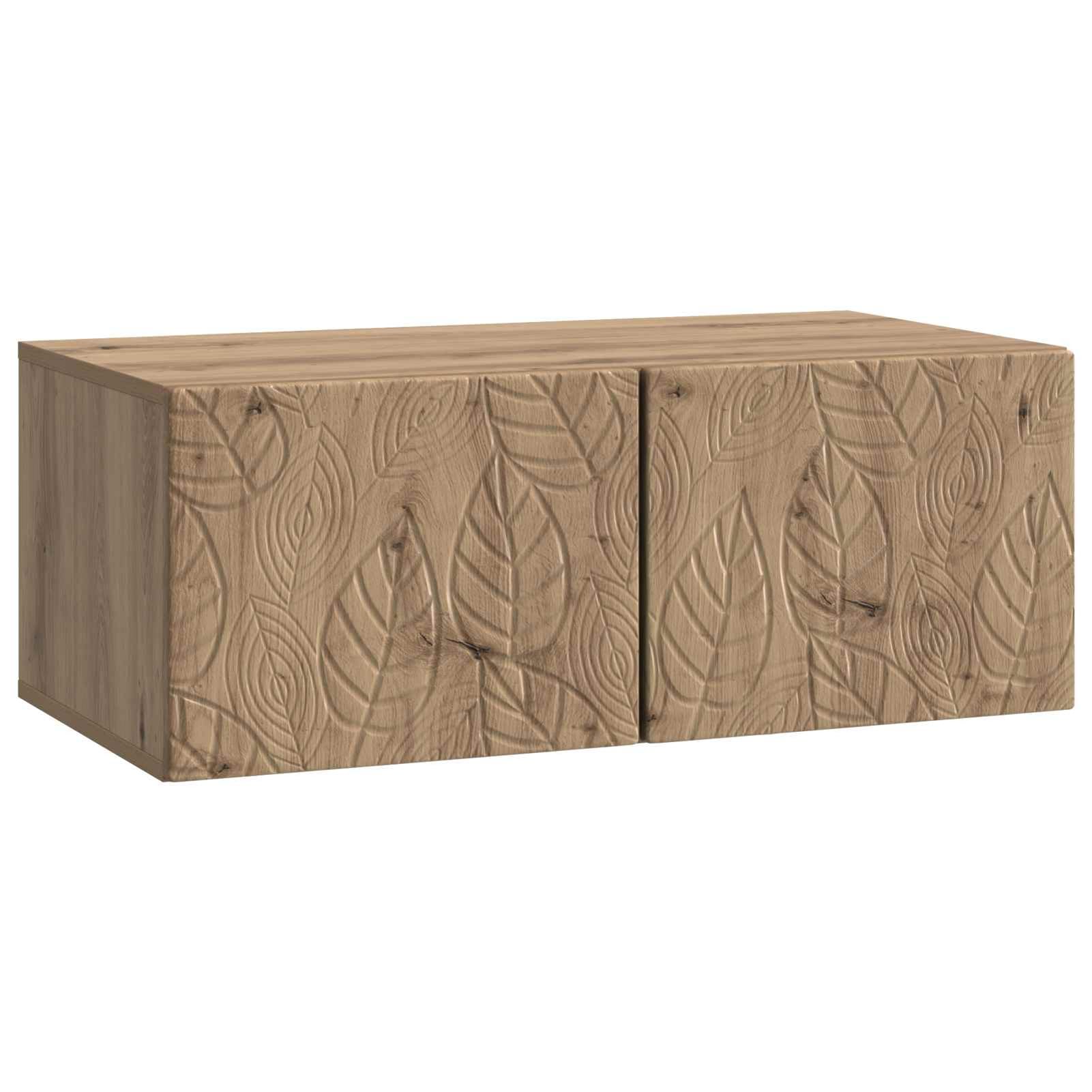 Gecheer Wandmontierter TV-Schrank 98 x 31 cm Artisan-Eiche, Fernsehschrank Fernsehtisch TV-Lowboard für Wohnzimmer Home-Cinema Gamerzimmer898904
