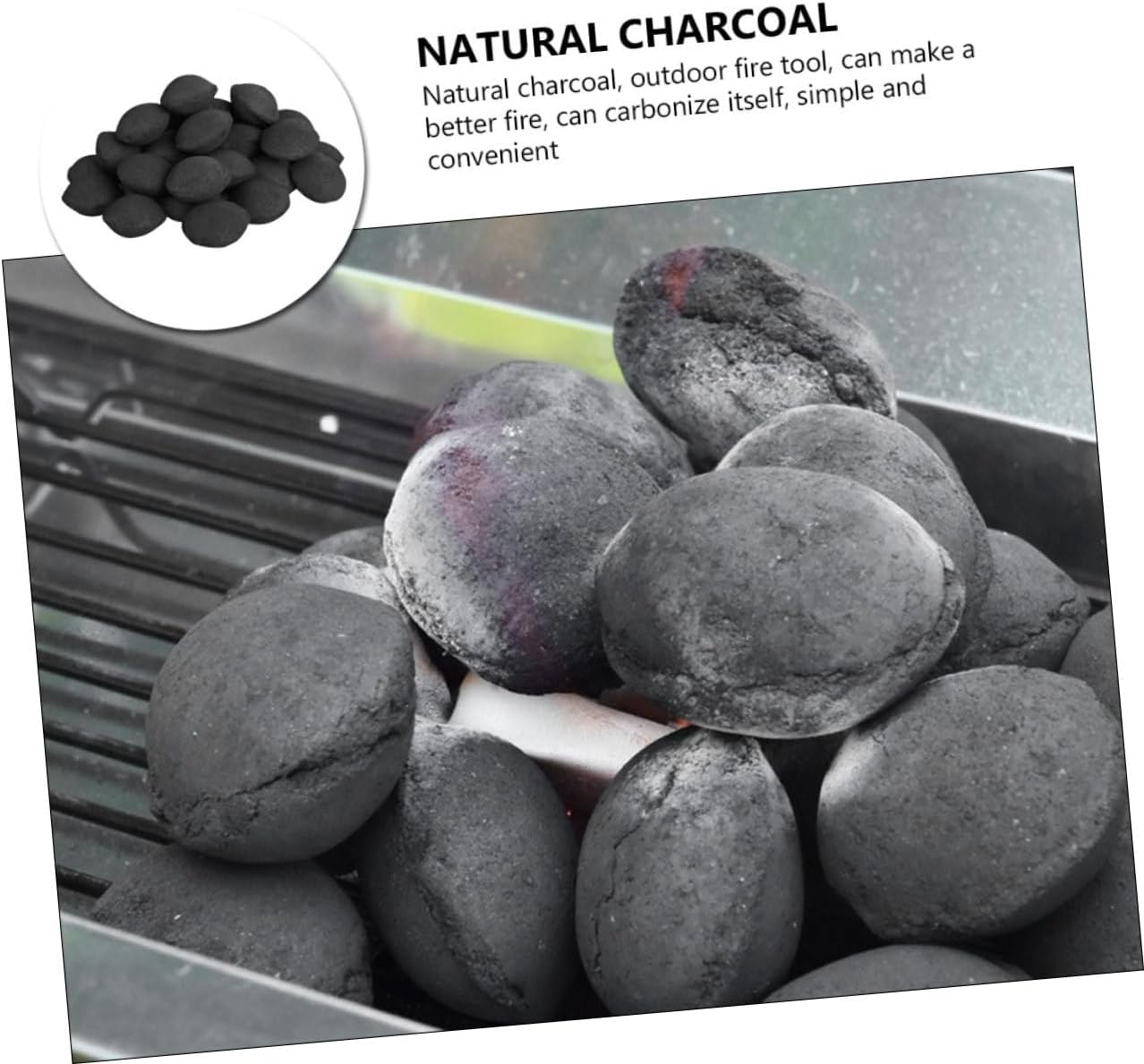 1Pack Outdoor BBQ Charcoal for Grilling Heating and Camping Versatile Charcoal for Fireplaces Picnics and Backyard Gatherings