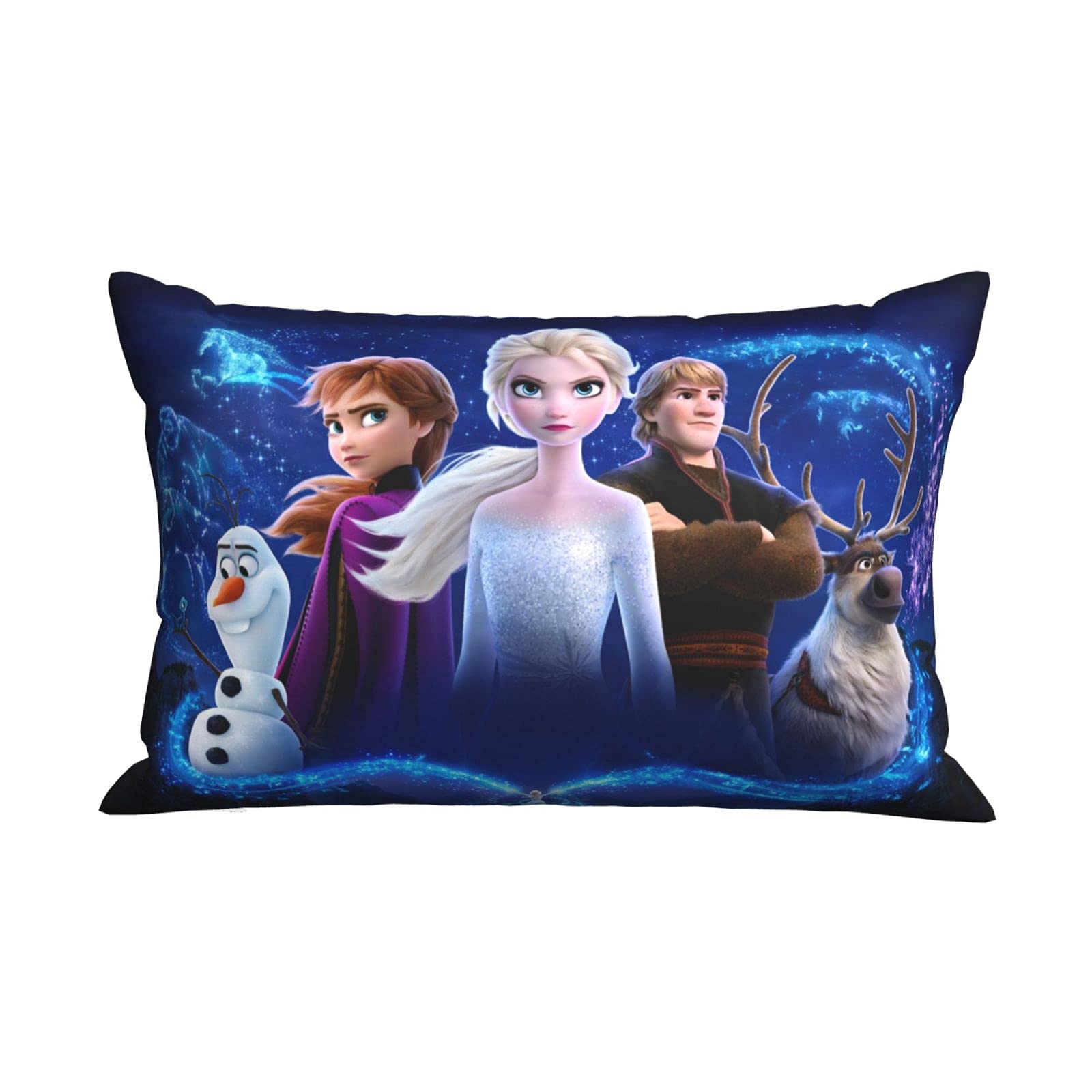 Frozen Sisters Pillowcase Kid's Sofa Throw Pillow Cushion Home Living Soft Square Cover Decorative Bedroom Couch 20 X 30 in