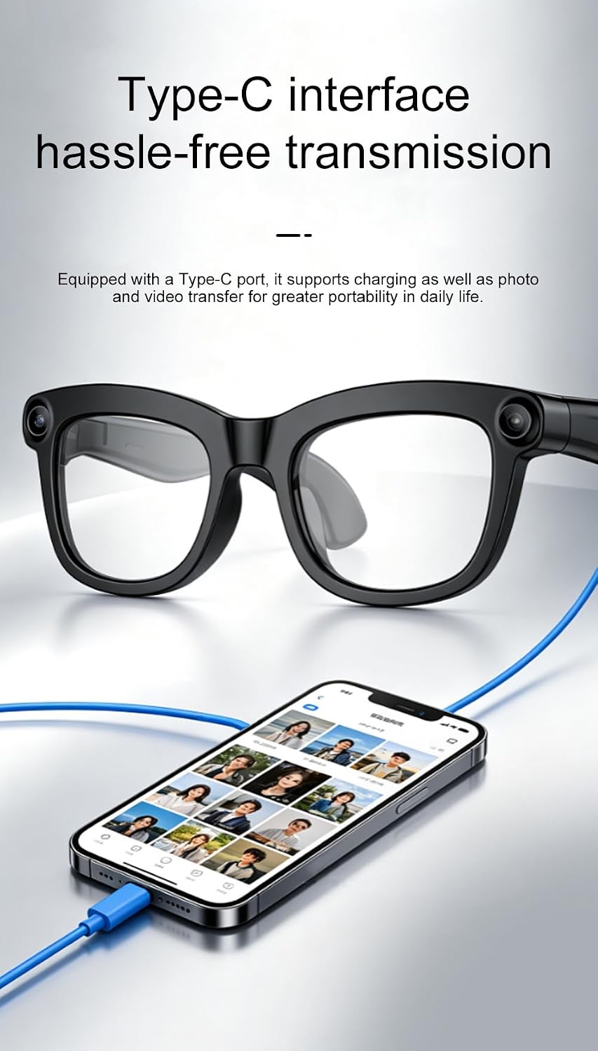 G32 Smart Glasses with Dual Camera, Bluetooth, AI Translation