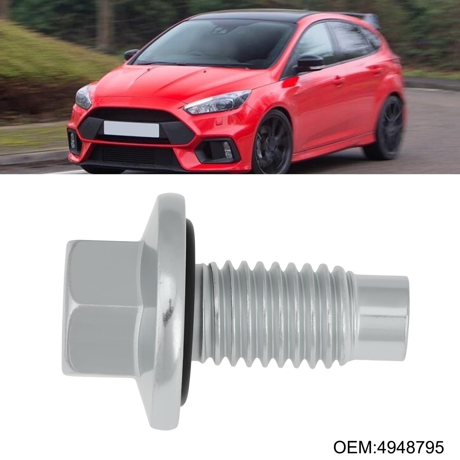 SG Store 2 tappi per coppa M12 x 1,75 compatibili con Ford EcoBoost 2.0 2.3 Focus ST RS MK3 bullone di scarico dell'olio di ricambio 4948795