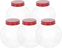 Vista 1 de Luxshiny Bolas de bebida de Navidad, 5 unidades, bombillas para botellas de agua, bolas de alcohol, tarros de dulces transparentes, cajas