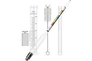 Precise Measuring Hydrometer with Durable Test Jar: Your All-in-One ABV Tester for...