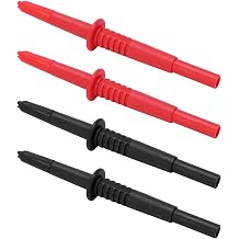 RiToEasysports Test Probes of the Punta della Lanterna in Brass with 4 Mm Banan Cap for Cars, Multimeter Test Sonecke for Diagnosis of Circuit Problems