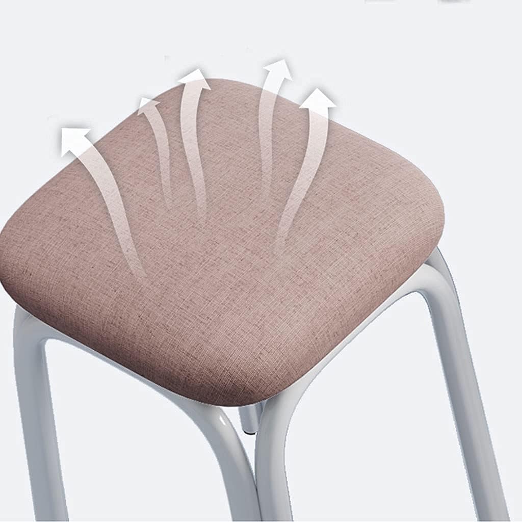 Minimalist Fashion Creative Creative Dining Table High Stool Bench, Household Square Stool Dining Chair for Living Room/Bedroom/Home/Diningcasual/Gray