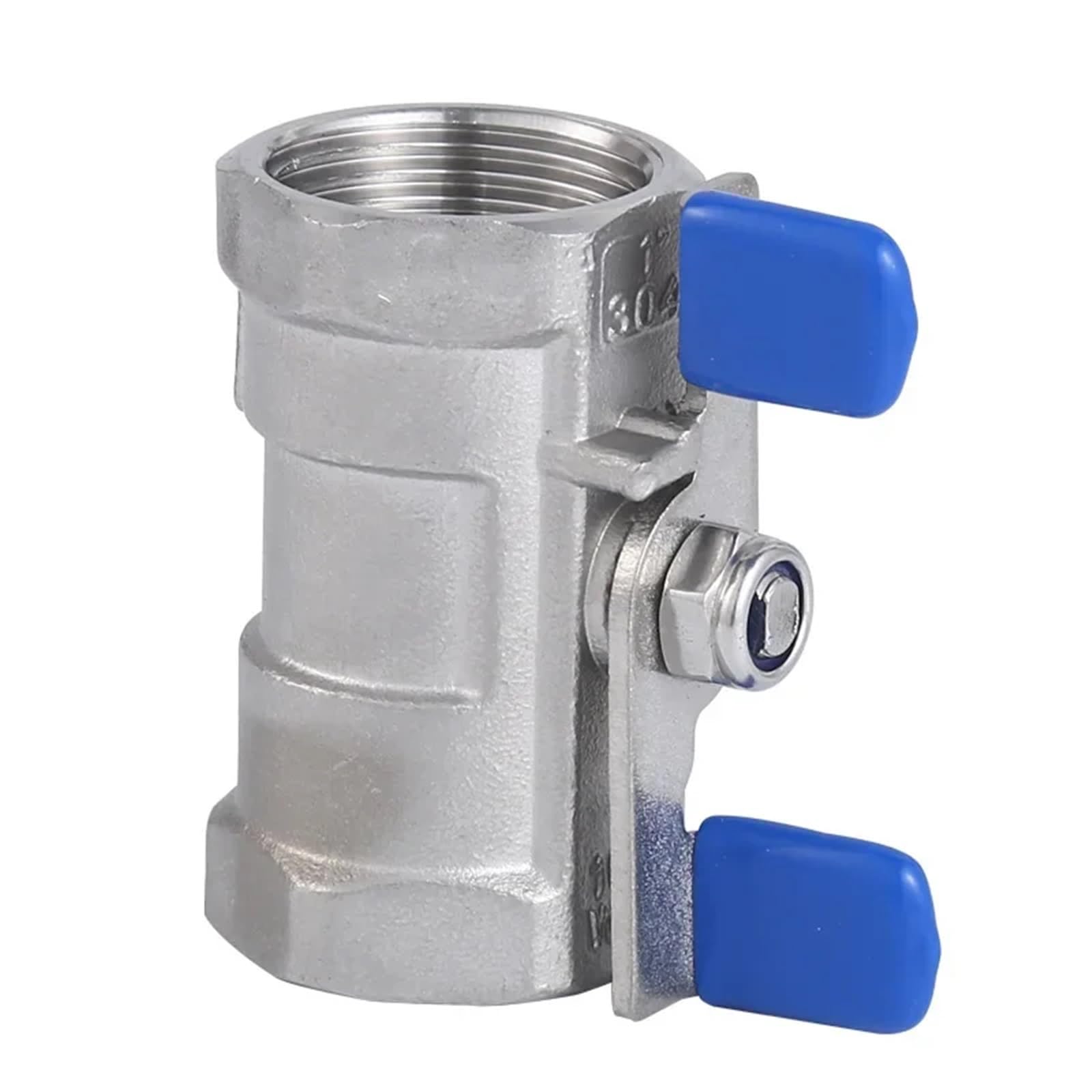 Valves Papillons Vannes à boisseau sphérique monobloc en acier inoxydable 304/316, filetage femelle 1/4'' - 1'', avec poignée papillon, DN8, 10, 15, 20, 25(3/4 in SS316)