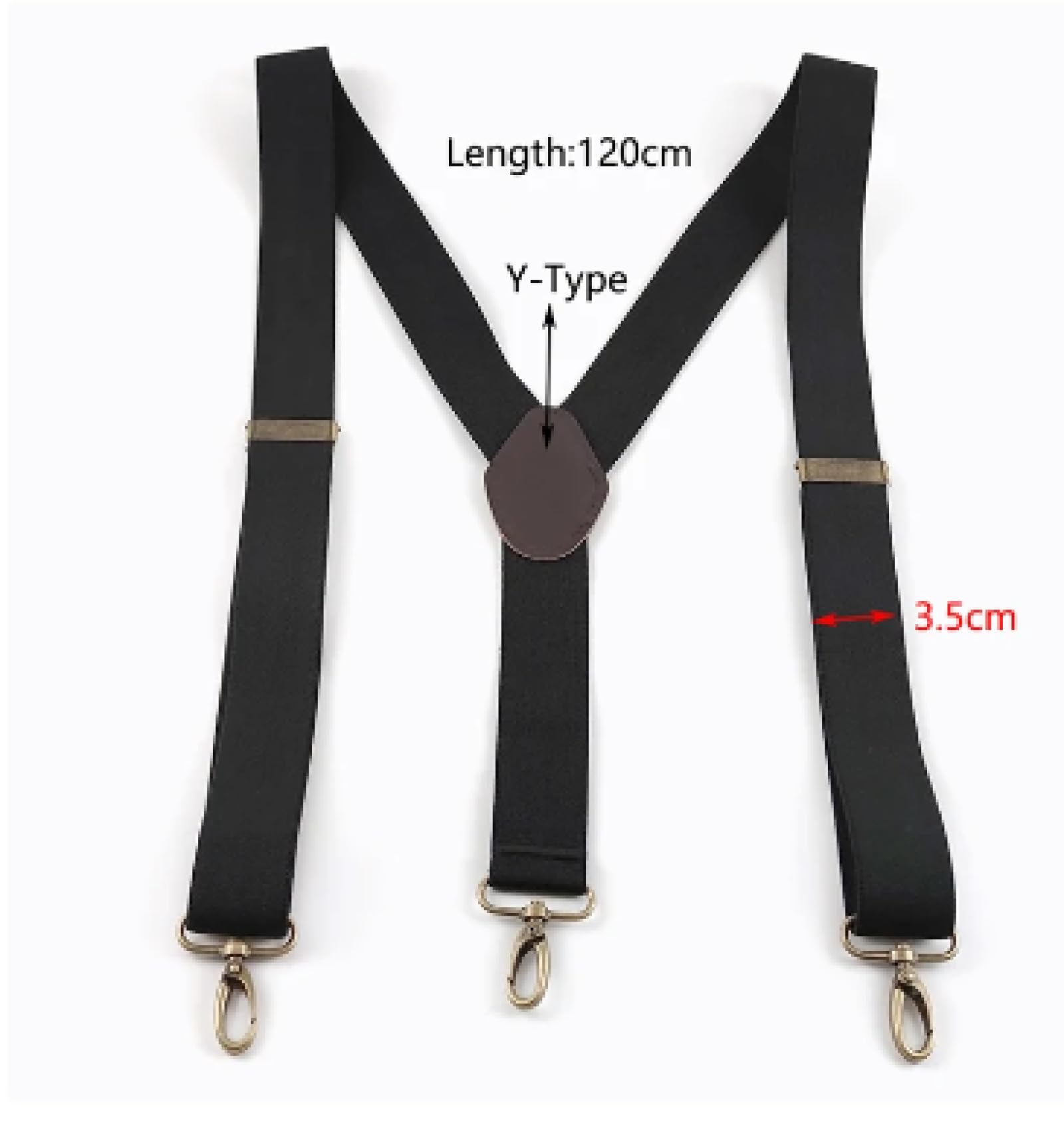 Bretelles Suspender Hommes Sangle Élastique Bretelles 3 Clips Crochet Boucle Mâle Travail d'affaires Hommes Bretelles Large Hommes Bretelles
