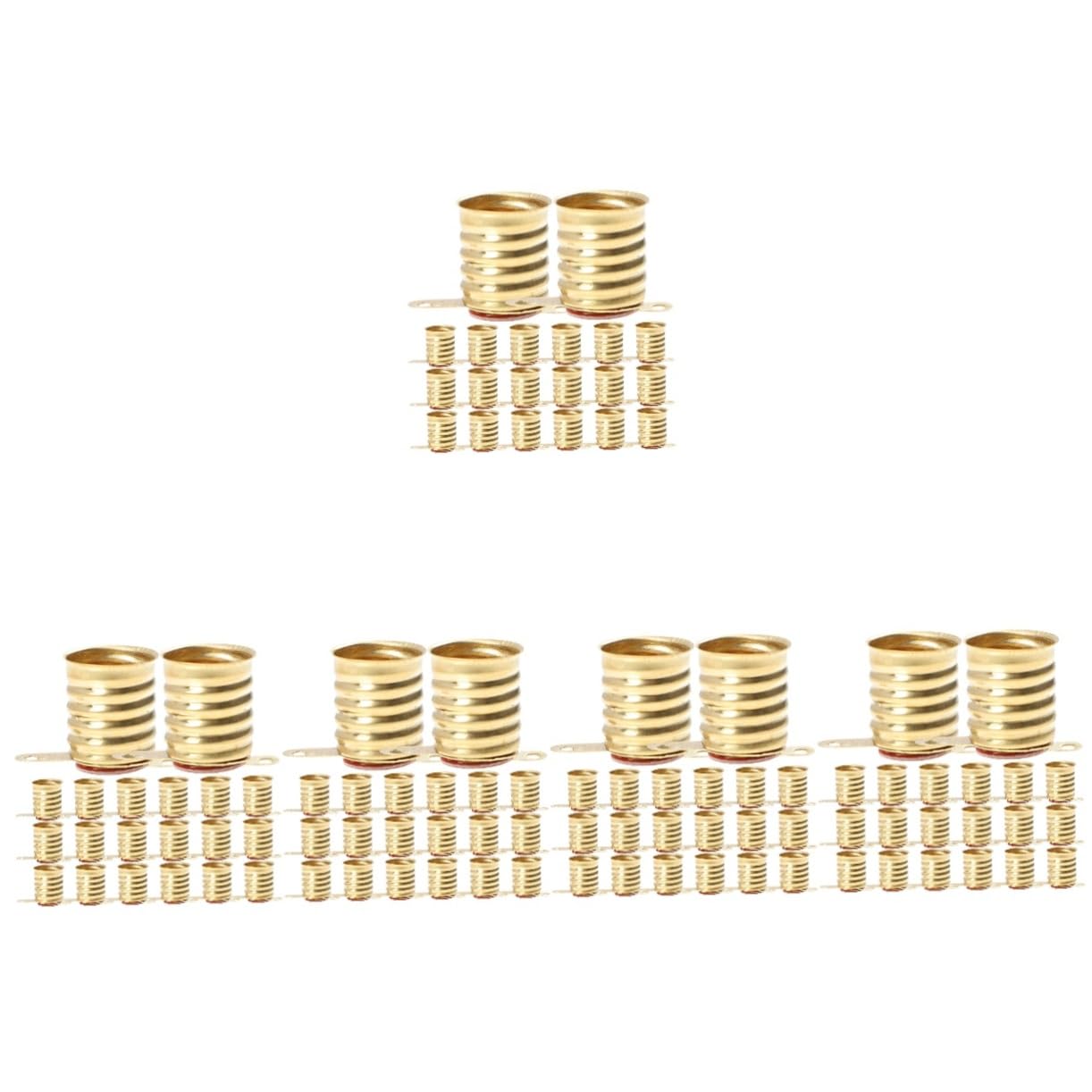 WOONEKY 5 Set Di Portalampada A Led Con Vite in Ottone Portalampada Con Base Piccola Per 50 Pezzi*5