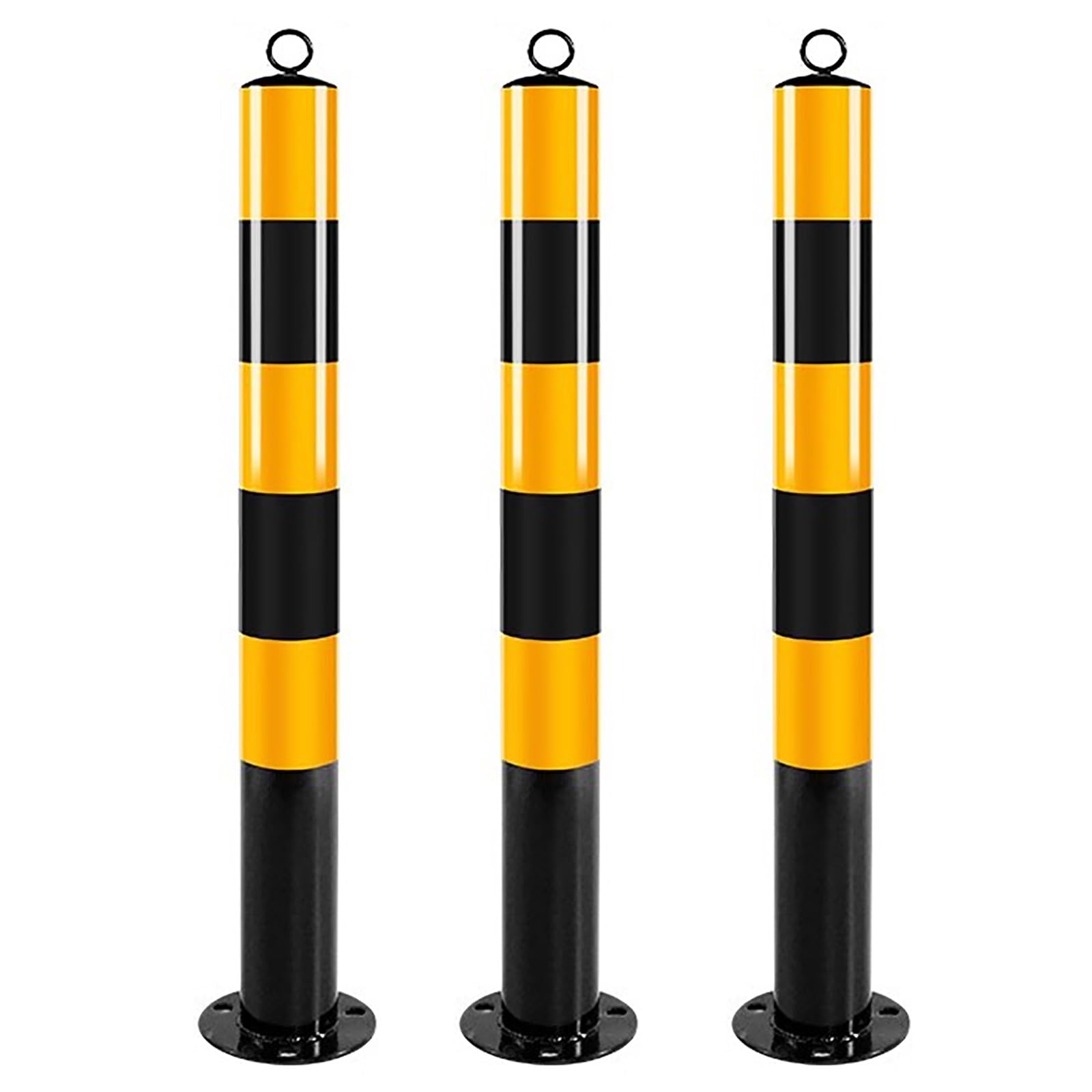 Borne de sécurité métallique 75cm pour parking privé et allée (Lot de 3)