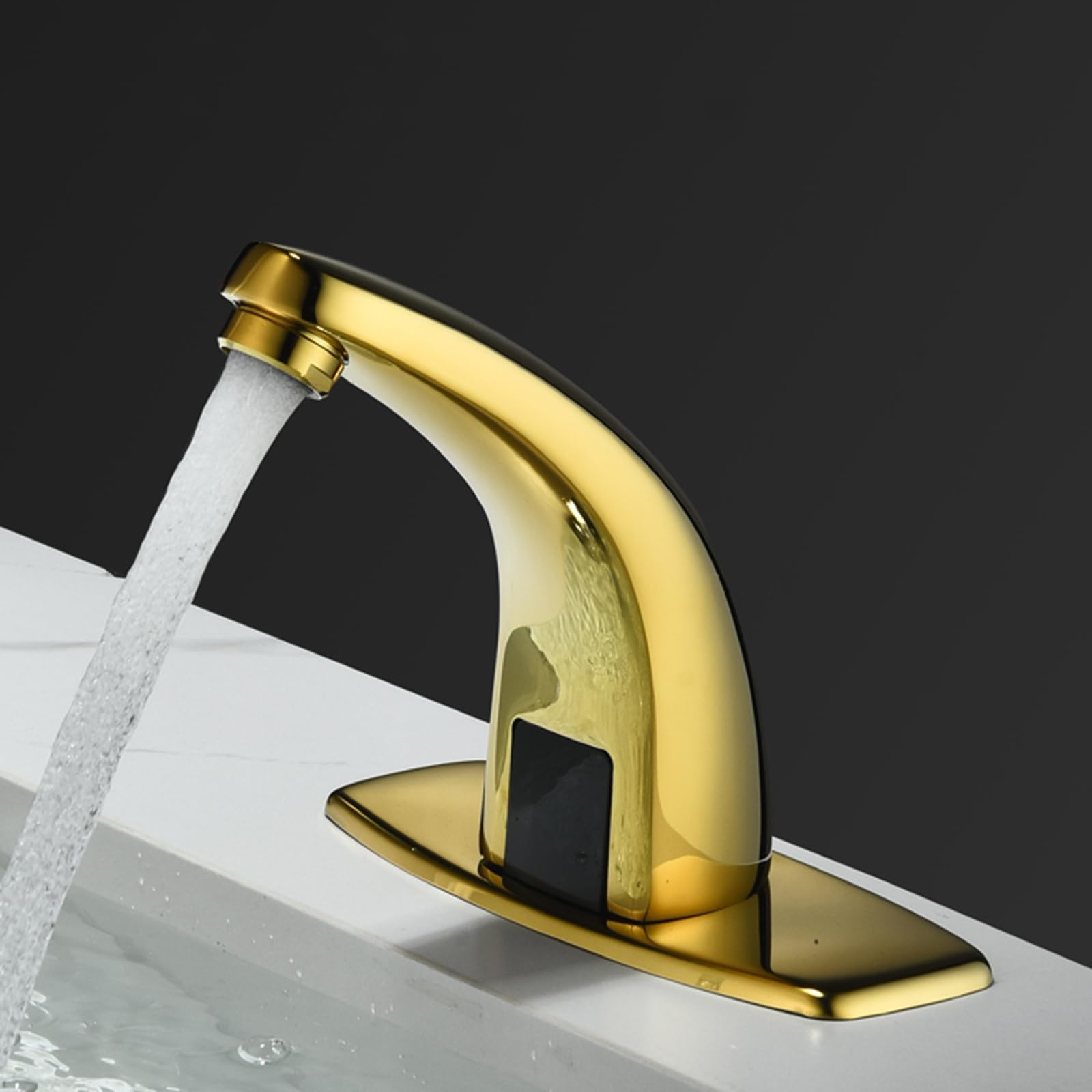 ZYCHSJXA Touchless Bathroom Faucet Basin Mixer Taps Gold Tap Hot and Cold Not Adjustable