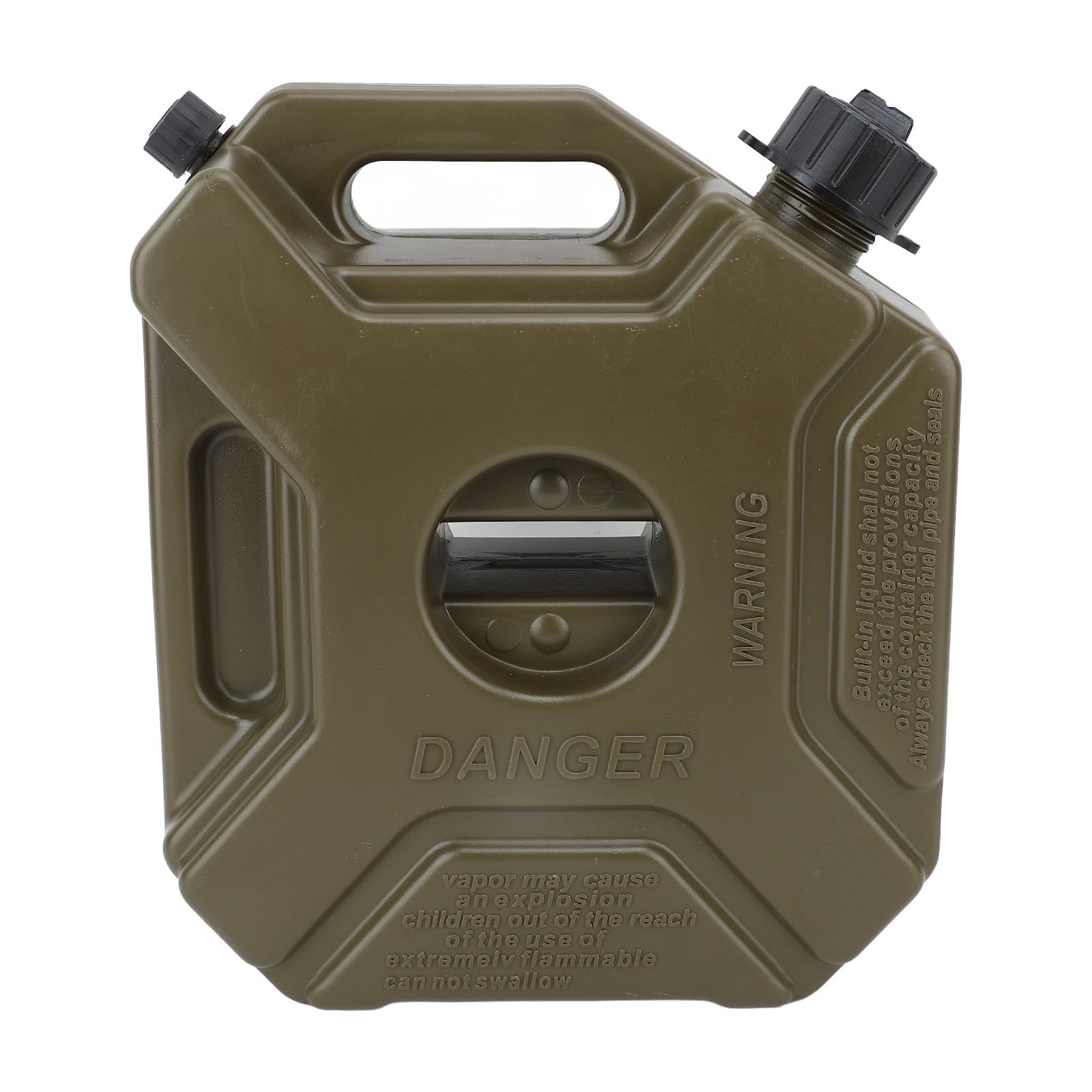 Latas de Almacenamiento de Gasolina, Lata de Almacenamiento de Gasolina, 5 Litros, 1,3 Galones, Tanque de Combustible de Repuesto Verde Portátil a Prueba de Golpes para (con