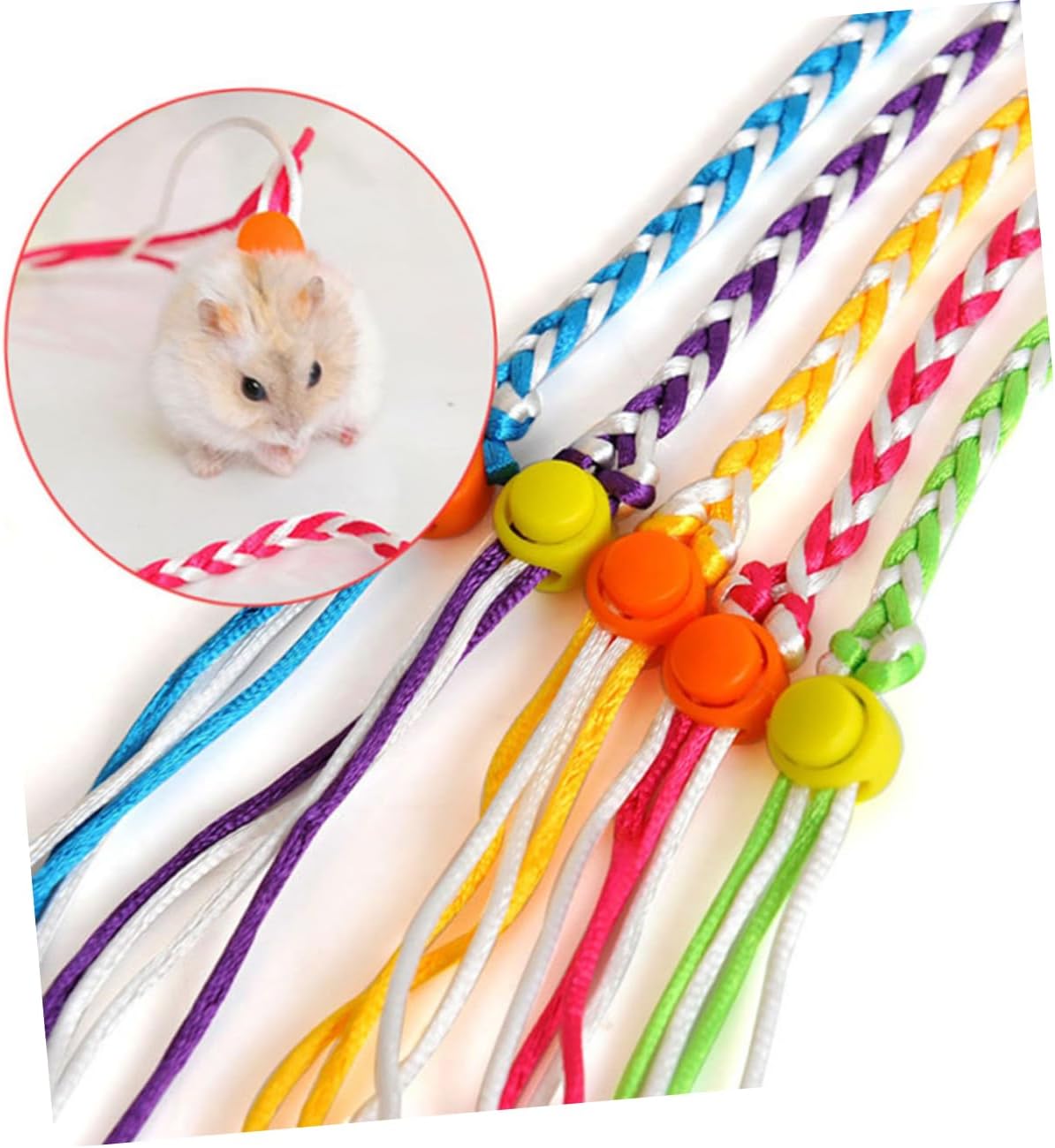 Adjustable Hamster Leash, 2 Meter Polyester Rope for Small Pets | Complete Abdomen and Neck Protection, Two Meter Length, PET Rat Mouse Supplies