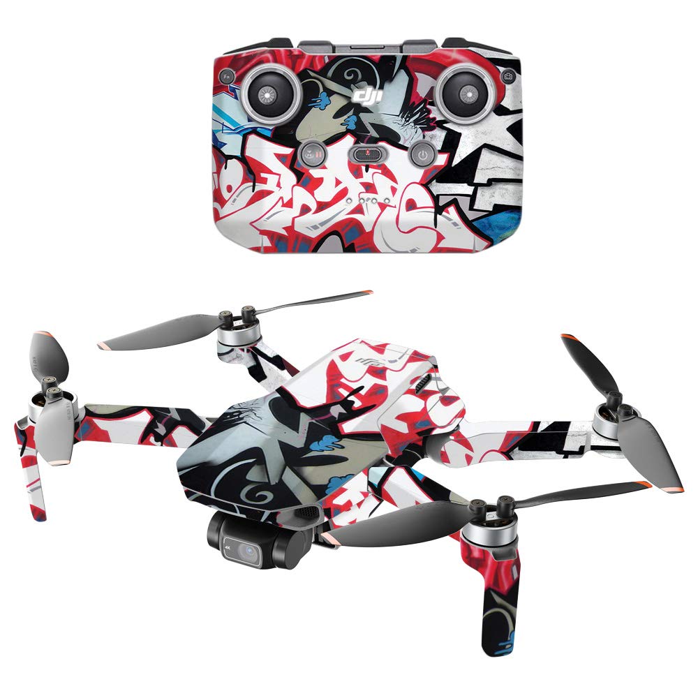 MightySkins Compatible With DJI Mini 2 Portable Drone - Graffiti Mash Up | Protective, Durable, and Unique Vinyl Decal wrap cover | Easy To Apply, Remove, and Change Styles | Made in the USA
