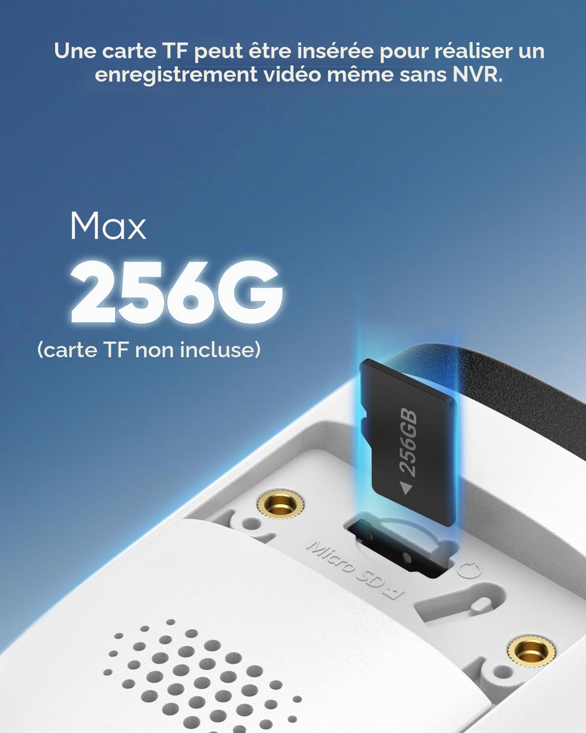 SANNCE Caméra de Sécurité POE 5MP CCTV avec Détection des Humains/Véhicules, Audio Bidirectionnel, Enregistrement de Surveillance Extérieure 24/7, Détection Intelligente de Mouvement AI 2.0