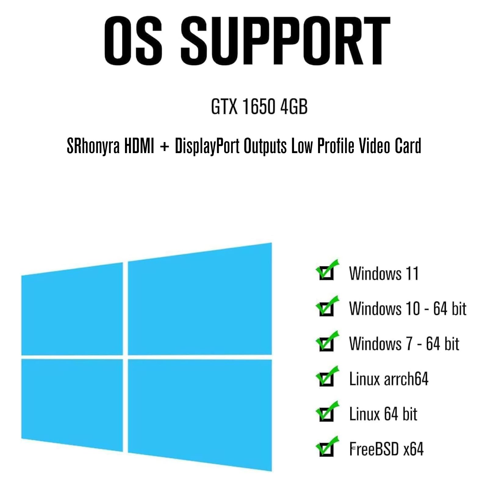 グラフィックボード・グラボ・ビデオカード SRhonyra(Songrey) GTX1650 4GB 1slot Amazon | SRhonyra GTX 1650 ロープロファイル 4GB グラフィック