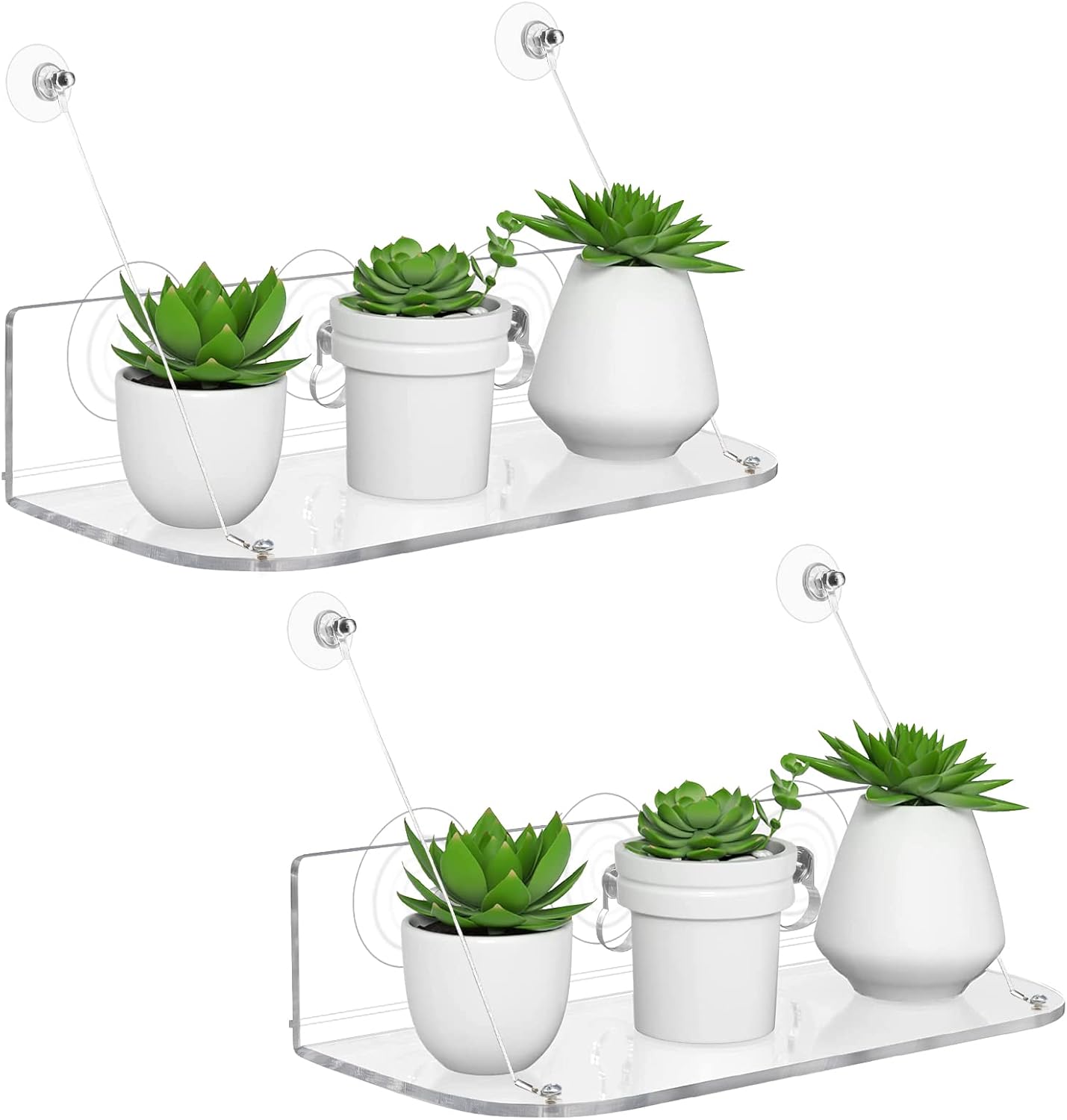 Panxile Suction Cup Window Shelf for Plants Indoor, 12inch Acrylic