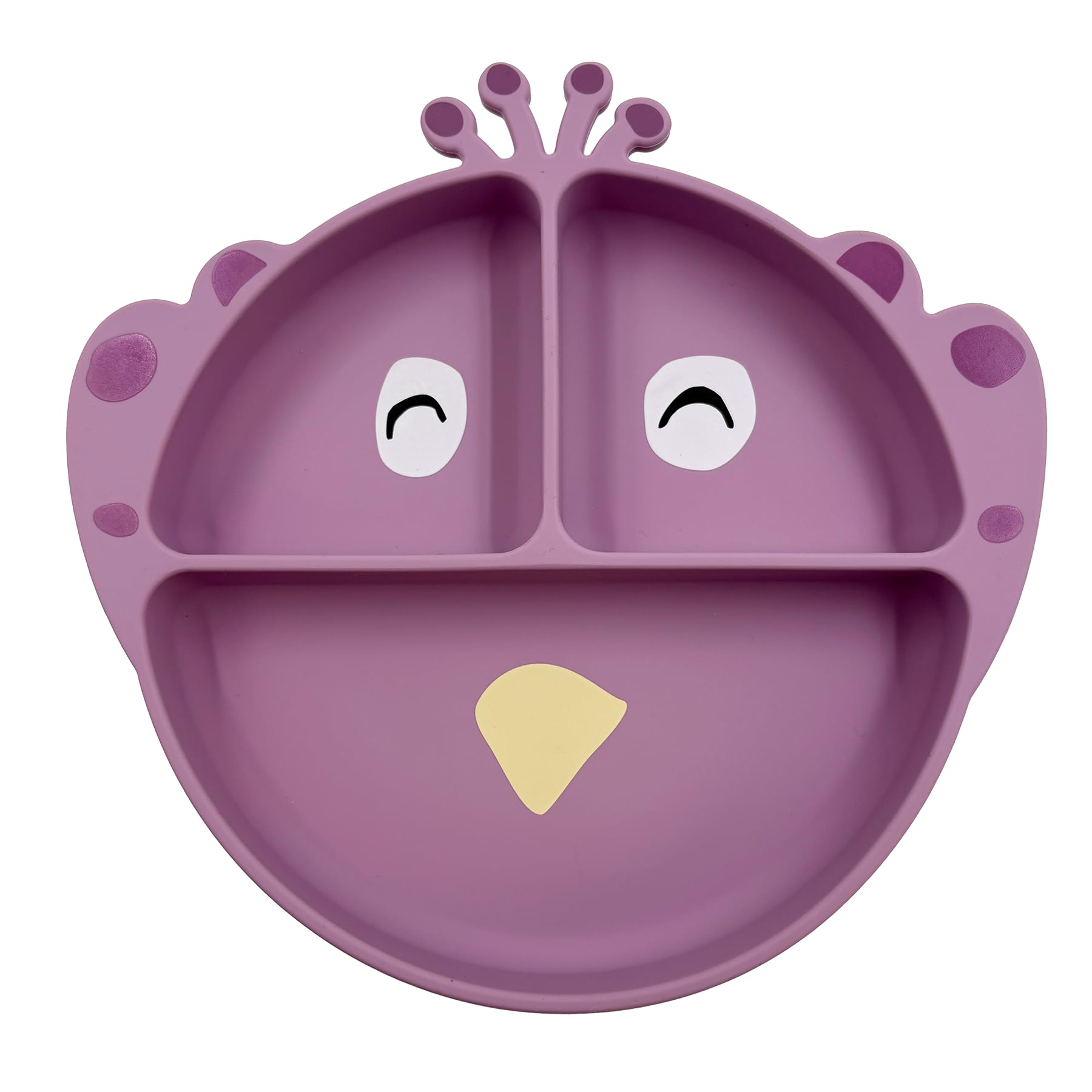 Trixie Assiette d'apprentissage en silicone avec ventouse – Mrs. Peacock