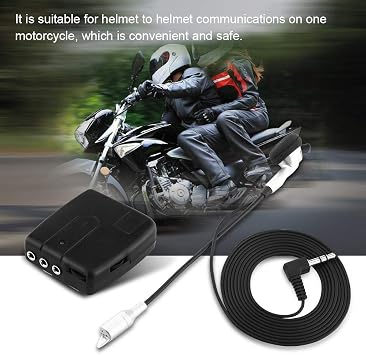 Keenso Motorcycle Helmet Intercom, 2Pcs Motorbike Bluetooth Intercom for Rider & Pillion Communication, V6 1200m, 6 Riders