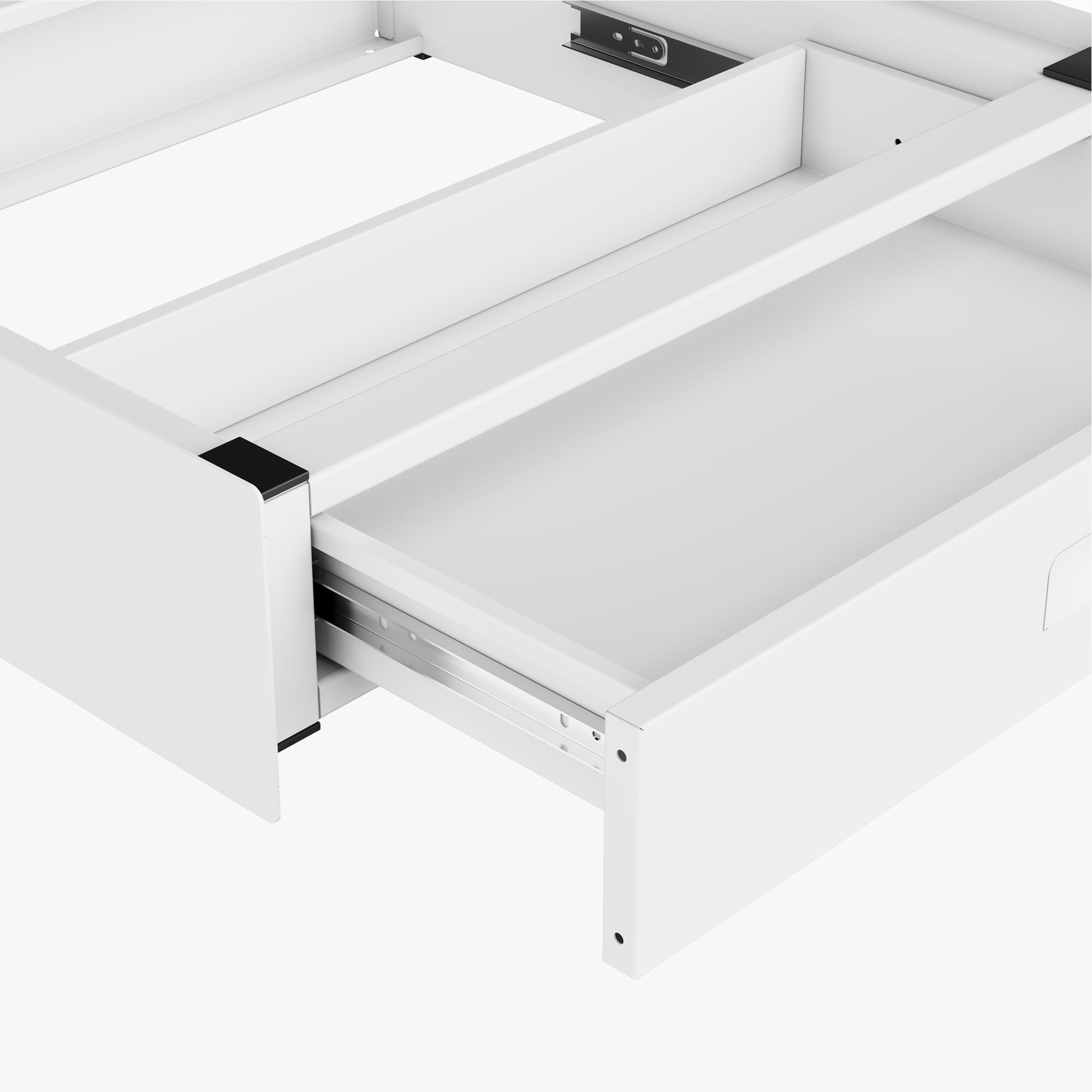 [en.casa] Kit Sovrapposizione Lavatrice Asciugatrice 61x54 cm Bianco | Set Congiunzione Accatastamento Supporto Universale Con Cassetto Cinghia di Fissaggio Colonna Bucato in Acciaio