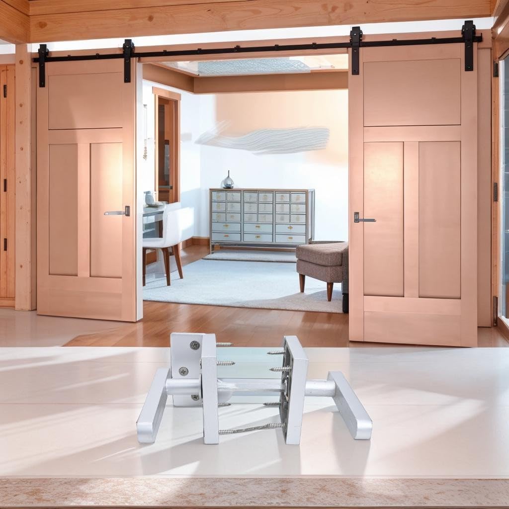 Wooden Door Latch for Garden Barn Use,Heavy-Duty Aluminum Flip Latch with Handle on Both Sides,Child Pet Safe Fence Lock,Includes Mounting Screws,for Wooden Gates,Black