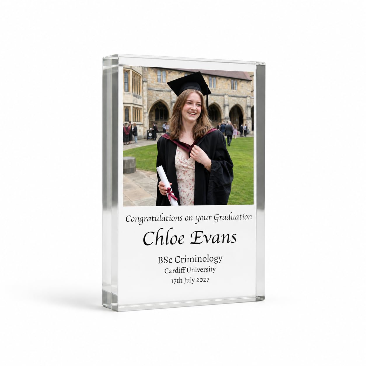 COOKIES AND KOALAS Graduation Acrylic Block Compact Keepsake A7 7.4x10.5cm