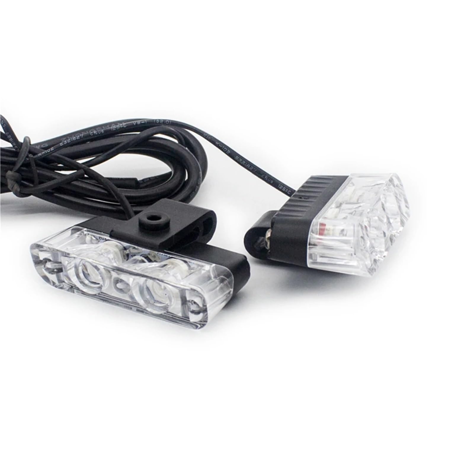 Luz estroboscópica de advertencia for vehículos con 2 LED, barra de luces intermitentes for parrilla, baliza de emergencia for vehículos, luz ámbar de señalización de seguridad vial.(Red)