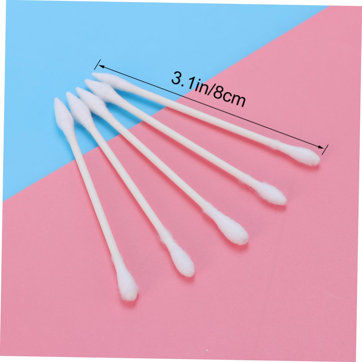 HONMEET 200pcs Natural Cotton Makeup Cotton Swabs Double Tips for Eye Makeup and Beauty Use Portable Box