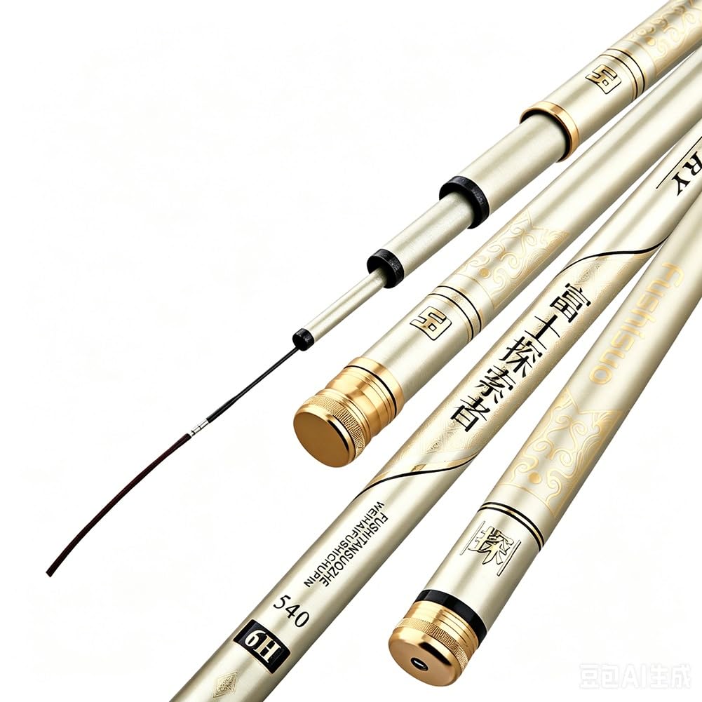 YADLCR High-carbon Fishing rod, 3.6M-7.2M Telescopic Fishing Rod for Big Fish, Fishing Tackle(3.6m)