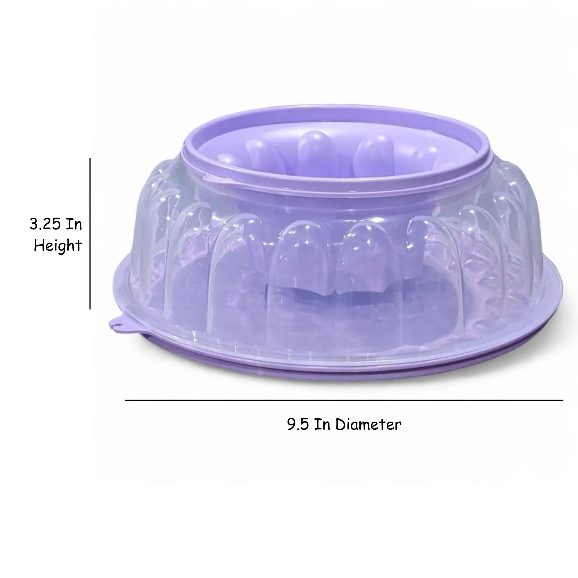 Amazon.com: Tupperware Jel Ring Mold 6 cups in Lilac purple : Home