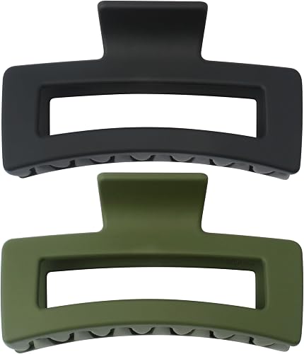 Qooocy Clips de garra extra grandes para cabello grueso y largo, paquete de 2 cl