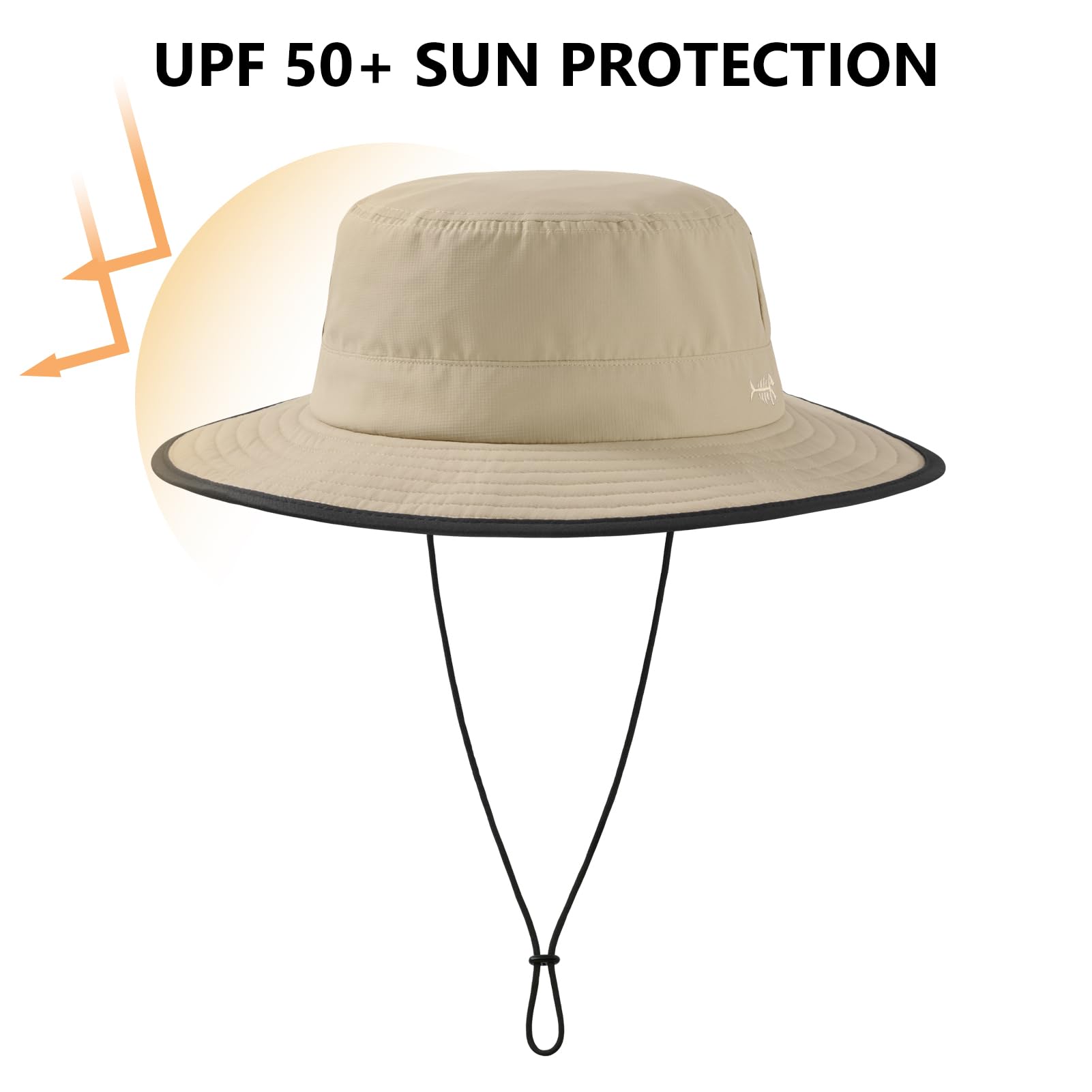 BASSDASH Sombrero de Pescador de Pesca Resistente al Agua UPF 50+ con Malla Perforada con láser Ajustable para Hombres y Mujeres Senderismo al Aire Libre