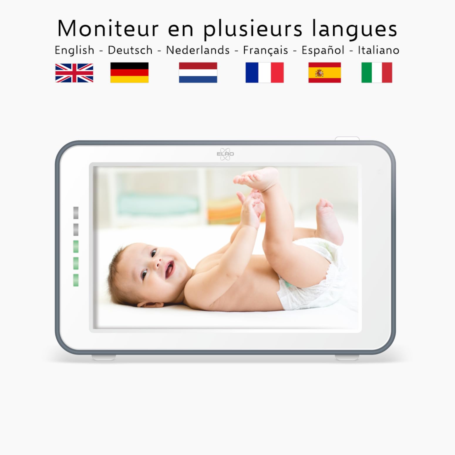 ELRO BC4000 Baby Monitor Royale Full HD Babyphone avec écran tactile 12,7 cm et application