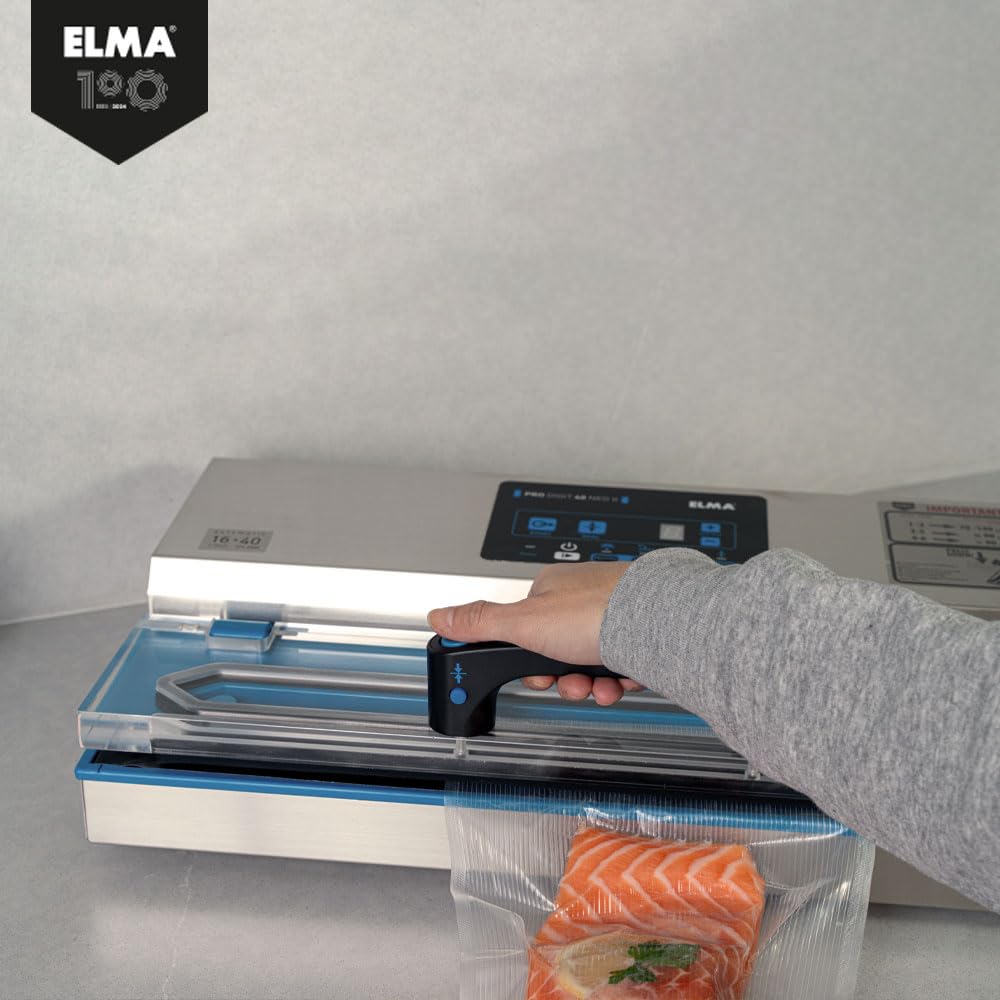 ELMA Envasadora al Vacío Profesional Digit 40 NEO II | 550W, Barra de Sellado 40 cm, Uso Intensivo, Conservación de Alimentos, Compatible con Recipientes Externos de Vacío