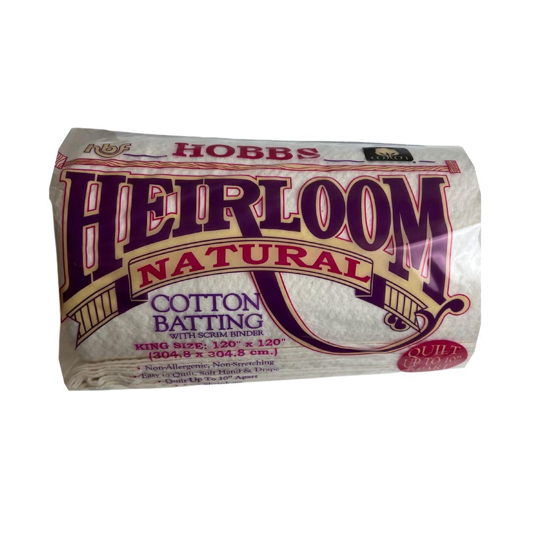 Hobbs Heirloom 100% Cotton Batting King Package - 120