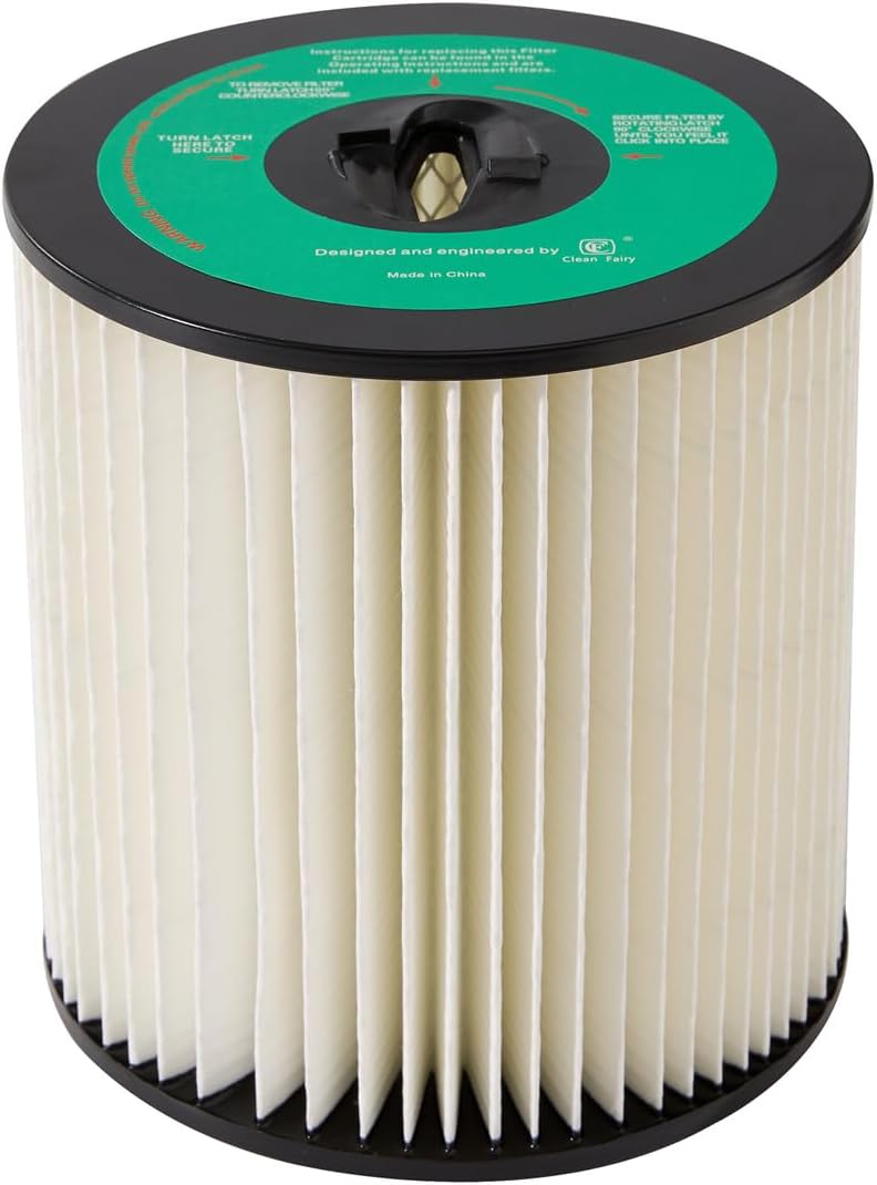 CF Clean Fairy Vacuum Cleaner Filter Replacement for Dirt Devil CV2000 series 7-Inch Central Vac Filter 8106-01 For Vacuflo Tcs-5525 Royal CS400 CS620