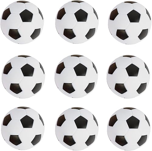 Paquete de 9 pelotas de futbolín, mini pelotas de fútbol, pequeñas pelotas de fútbol de repuesto para futbolín, diversión en casa