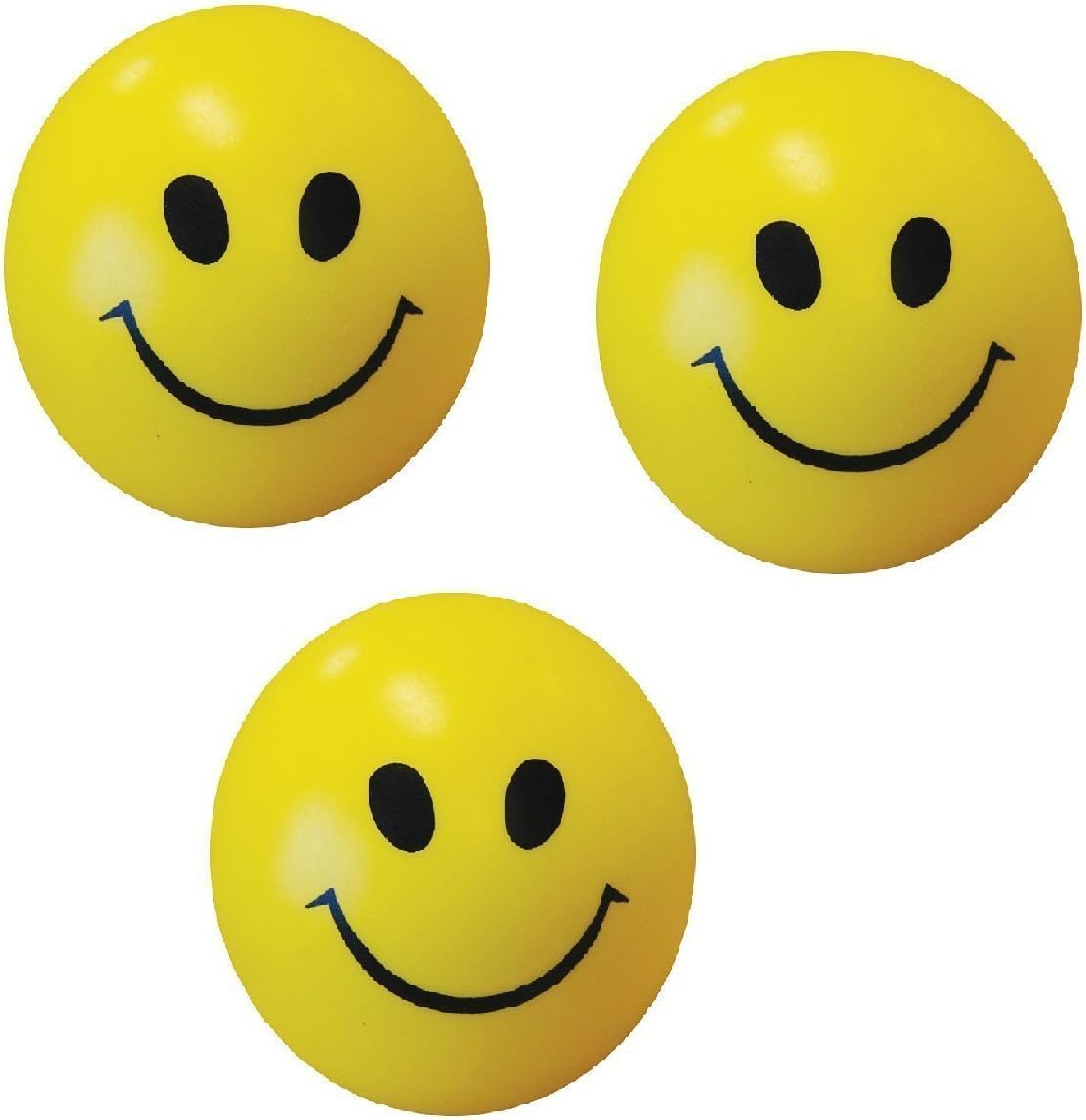 Albagajjar Smiley Face Squeeze Ball (Yellow) - Set of 3