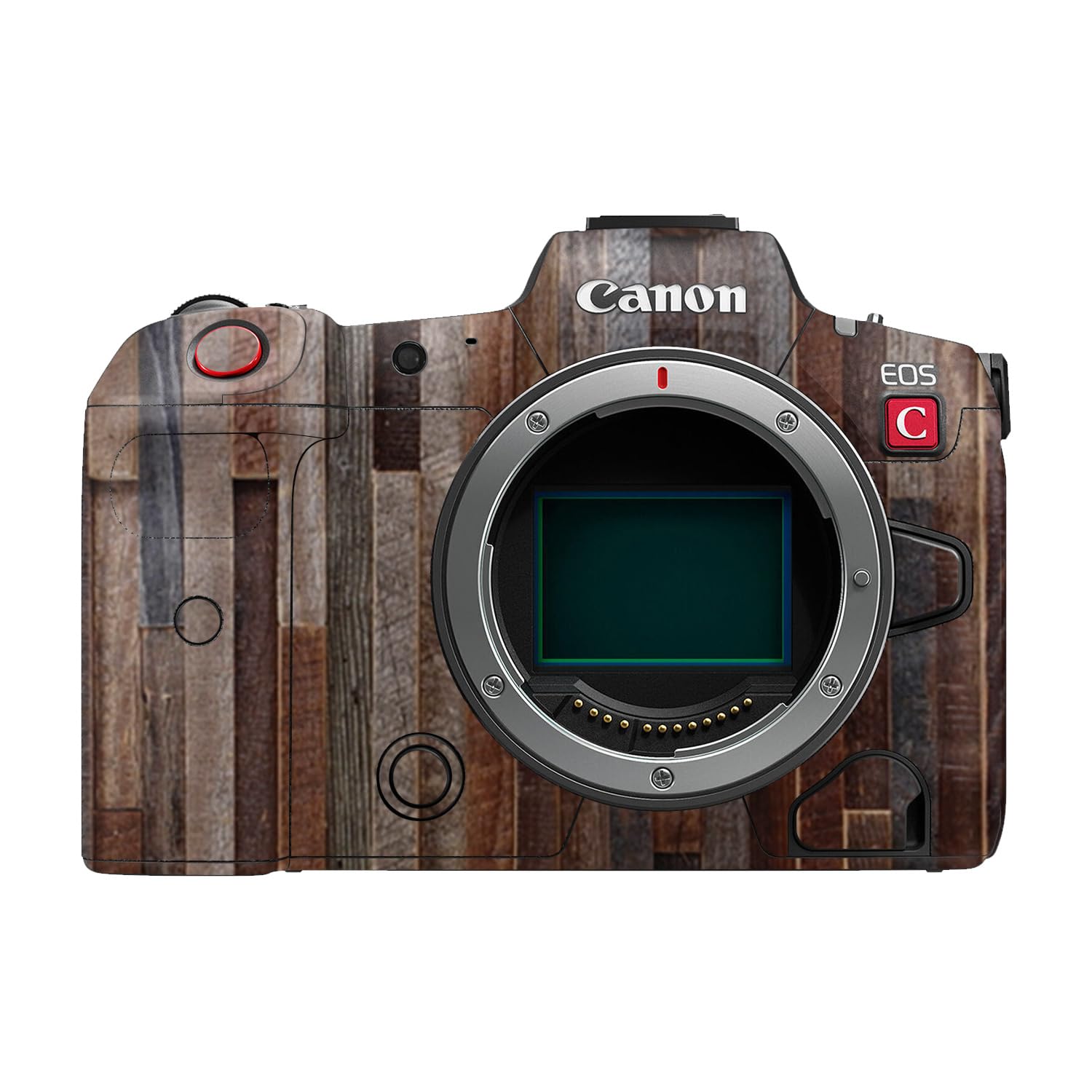 Camera Skin Compatible with Canon EOS R5C (2022) - Woody - Premium 3M Vinyl Protective Wrap Decal Cover - Easy to Apply | Crafted in the USA by MightySkins