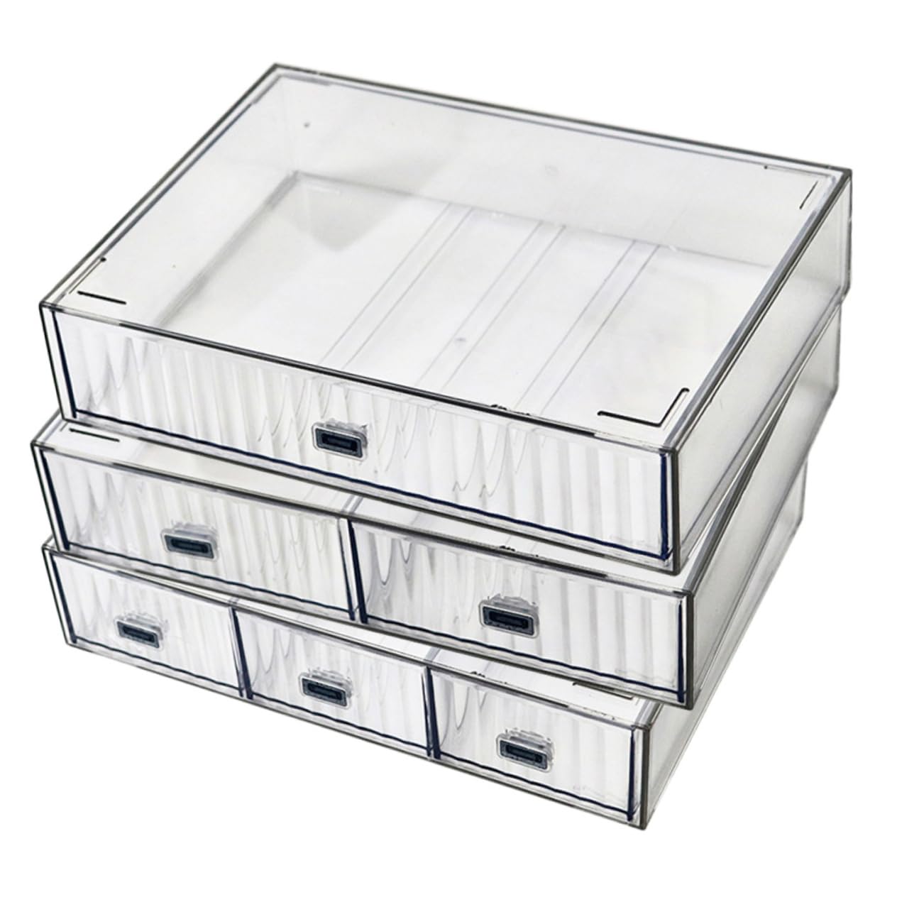 3pezzi Oggetti in Plastica Resistente Organizer Scrivania Multipli Per Cosmetici e Cancelleria Scatola Portaoggetti Per Organizzazione e Stoccaggio