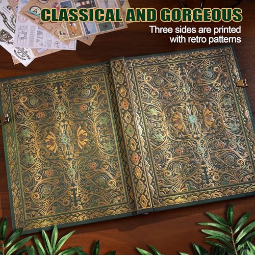 Carnet de notes rétro papillon vert avec couverture 3D en relief premium - 6