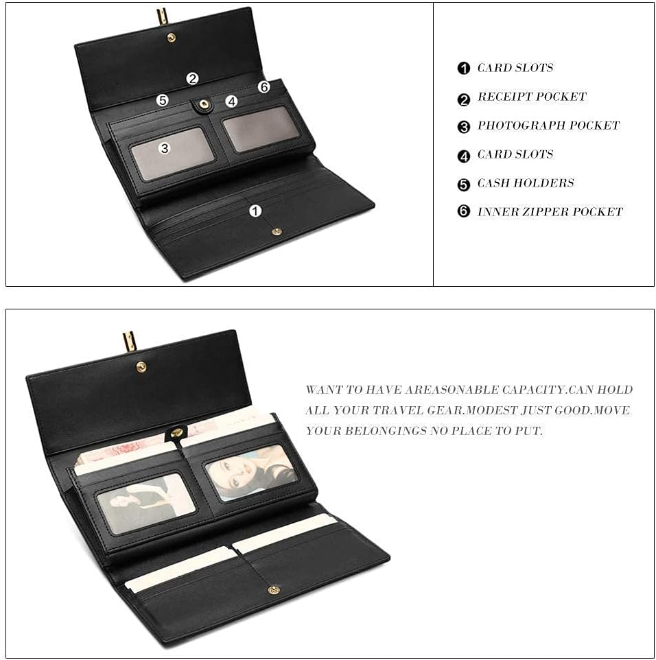 CLUCI Briefcase for Women Bundles with Leather Wallet for Women