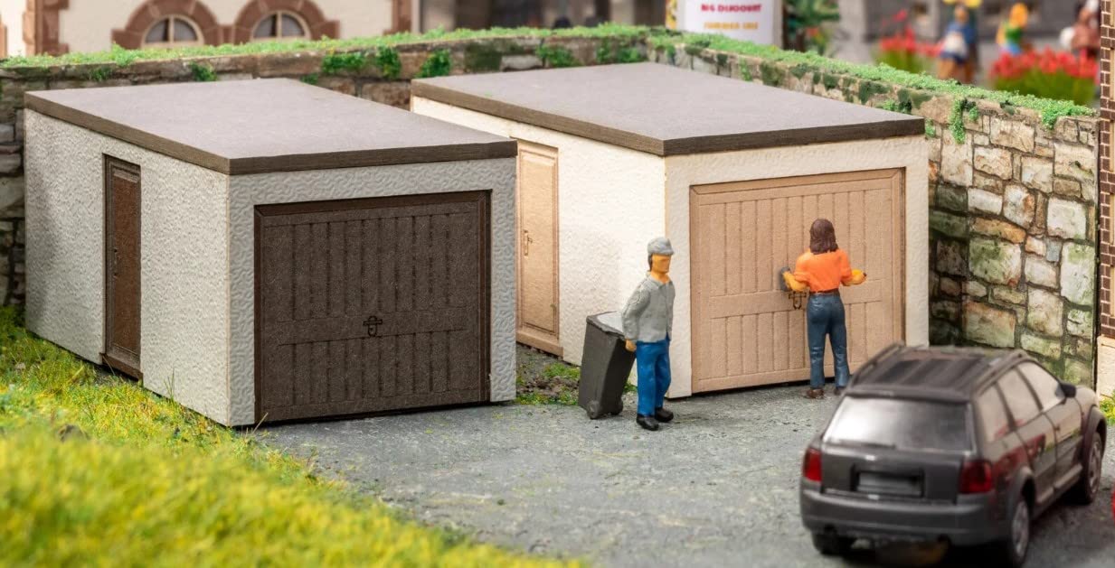 NOCH 14319 H0 L-C Minis Ready Garage Set of 2, Various, Large - Image 2