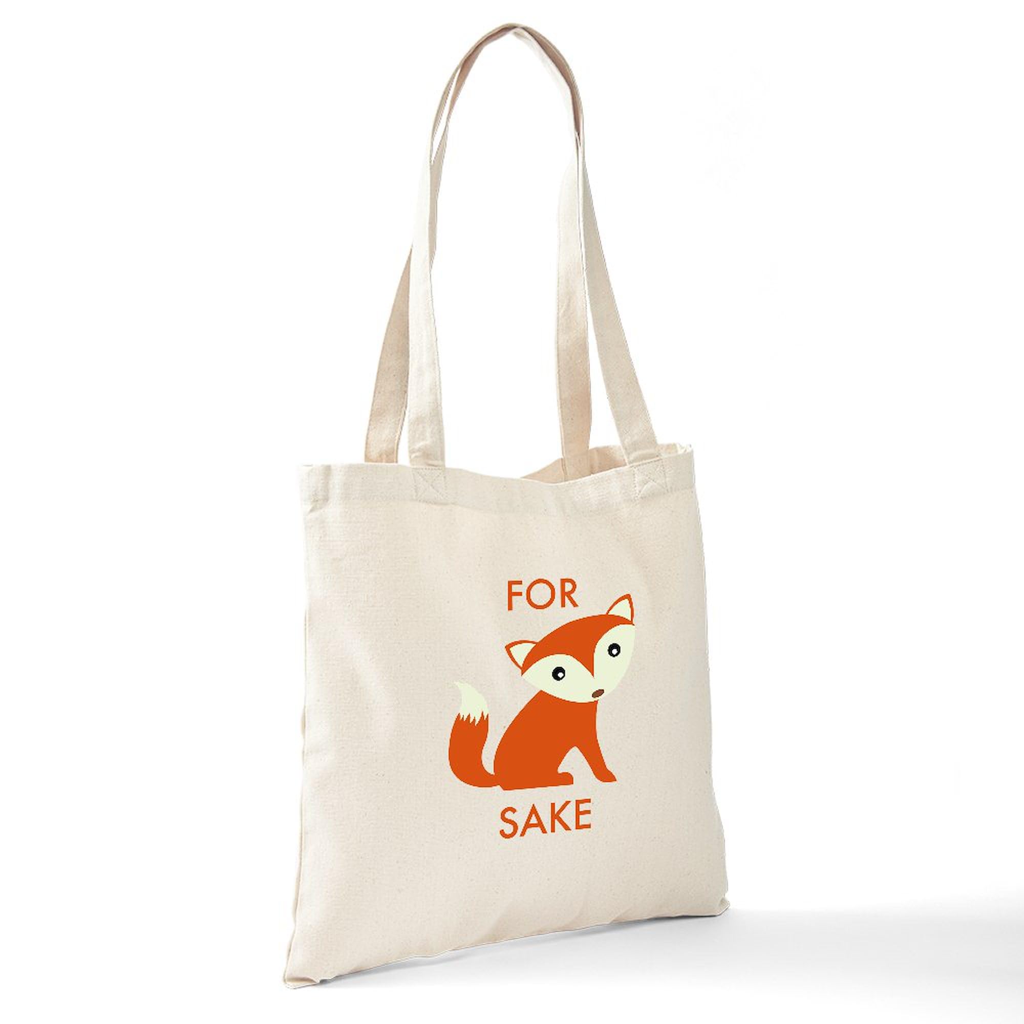 "OH For Fox SAKES" Tote Bag - Natural Canvas Reusable Shopping Bag | CafePress Funny Tote